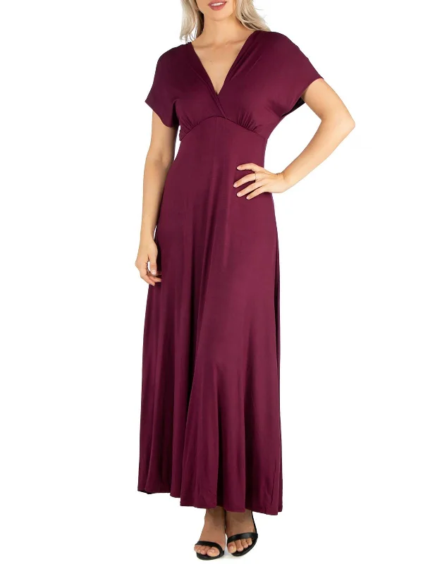 Your Shopping Wish, Our Discount Command!Your Shopping Wish, Our Discount Command!Womens Capped Sleeves Long Maxi Dress Your Shopping Wish, Our Discount Command!Your Shopping Wish, Our Discount Command!Womens Capped Sleeves Long Maxi Dress