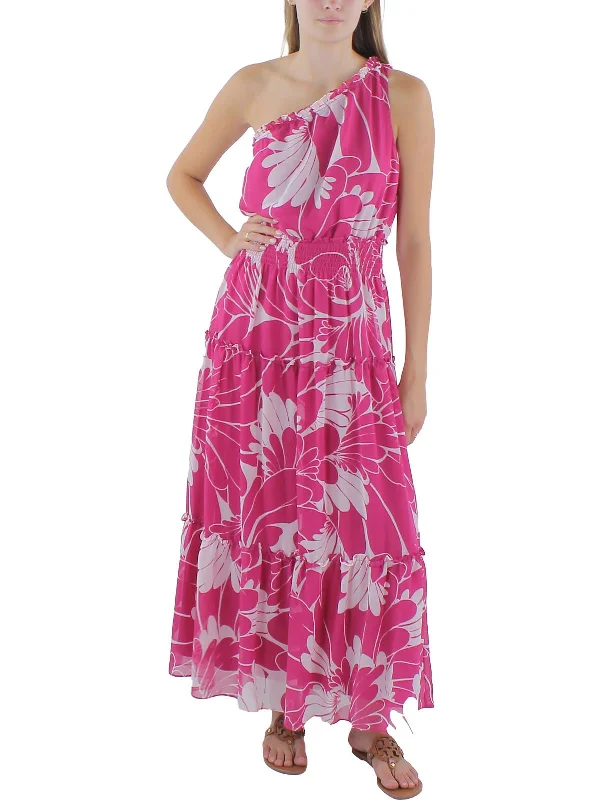 Snag the Best Prices Now!Snag the Best Prices Now!Womens Chiffon One Shoulder Maxi Dress