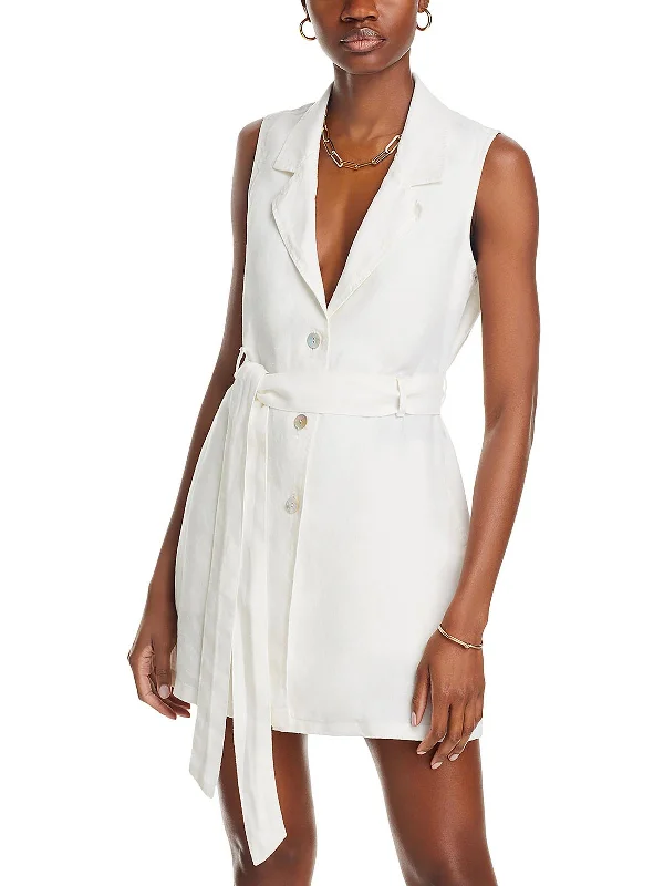 Your Best Deals Are Here!Your Best Deals Are Here!Womens Linen Blend Mini Mini Dress