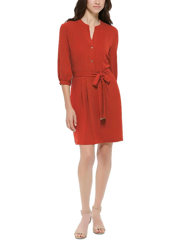 Shop Before It’s Gone!Shop Before It’s Gone!Womens Pleated Polyester Mini Dress
