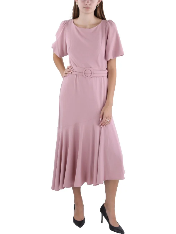 Shop Now and Save!Shop Now and Save!Womens Puff Sleeve Tea-Length Maxi Dress