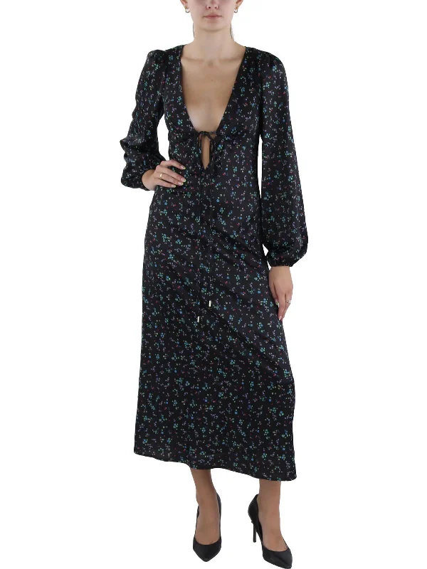 The Best Deals Won’t Wait!The Best Deals Won’t Wait!Womens Tie Neck Long Maxi Dress
