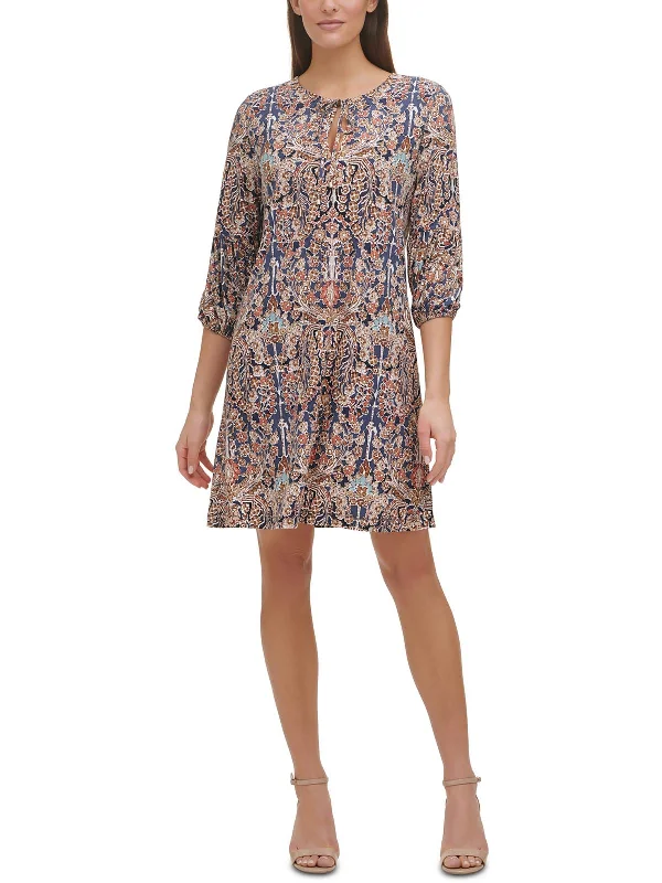 Upgrade for Less!Upgrade for Less!Womens Tie Neck Short Mini Dress