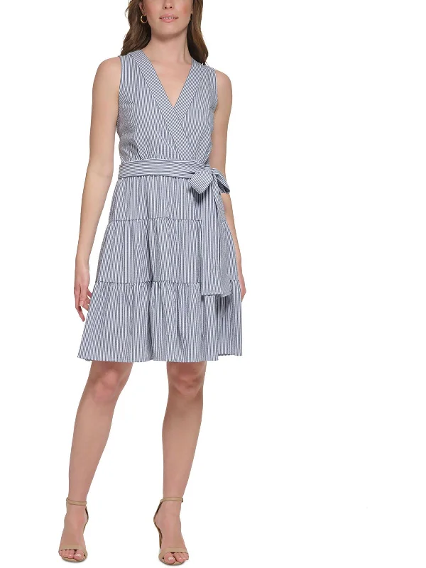 Best Deals Just for You!Best Deals Just for You!Womens Tie Waist Striped Mini Dress Best Deals Just for You!Best Deals Just for You!Womens Tie Waist Striped Mini Dress