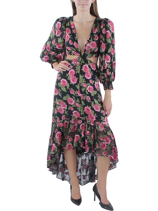 Shop Now and Save!Shop Now and Save!Womens Twist Front Floral Print Maxi Dress