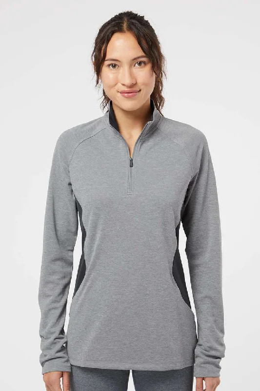 Shop More, Spend Less!Shop More, Spend Less!Adidas Womens UPF 50+ 1/4 Zip Sweatshirt - Heather Grey/Carbon Grey