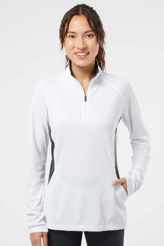 Limited Deals, Unlimited Savings!Limited Deals, Unlimited Savings!Adidas Womens UPF 50+ 1/4 Zip Sweatshirt - White/Carbon Grey