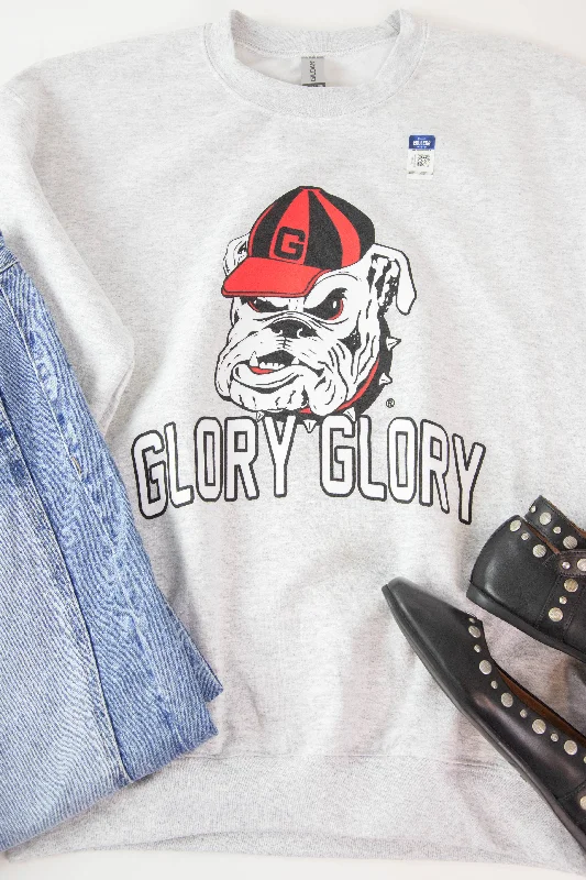 Your Discount is Waiting!Glory Glory Bulldog Sweatshirt, Heather Grey | Charlie Southern