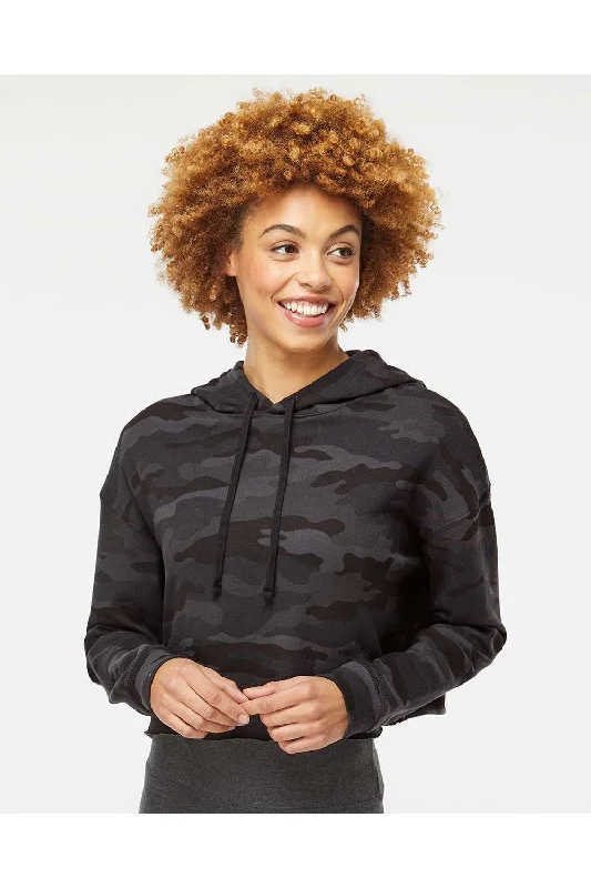 Best Price of the Season!Best Price of the Season!Independent Trading Co. Womens Crop Hooded Sweatshirt Hoodie - Black Camo - NEW Best Price of the Season!Best Price of the Season!Independent Trading Co. Womens Crop Hooded Sweatshirt Hoodie - Black Camo - NEW
