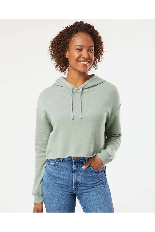 Save Money, Shop Happy!Save Money, Shop Happy!Independent Trading Co. Womens Crop Hooded Sweatshirt Hoodie - Sage Green - NEW