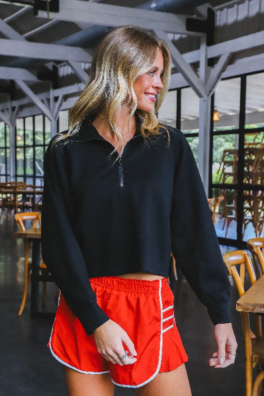 Shop the Hottest Deals!Shop the Hottest Deals!Jazlyn Scuba Quarter Zip Top, Black