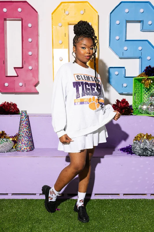Score Huge Discounts Today!Score Huge Discounts Today!Licensed-Grey 'Clemson Tigers' Vintage Sweatshirt Score Huge Discounts Today!Score Huge Discounts Today!Licensed-Grey 'Clemson Tigers' Vintage Sweatshirt