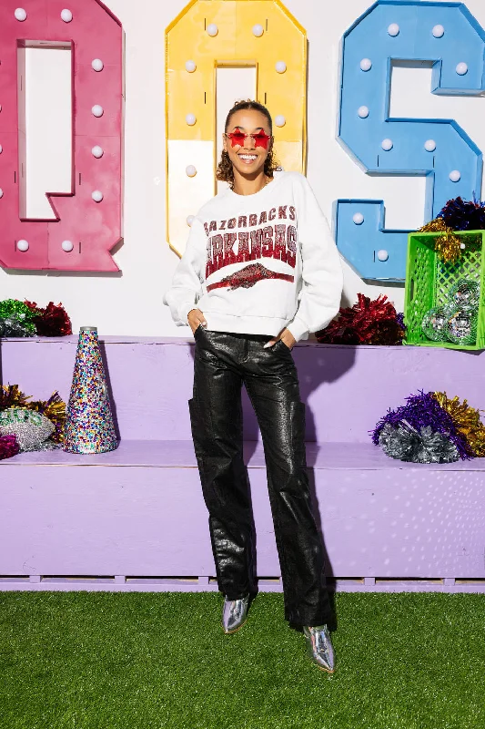 Seasonal Sale – Shop Now!Seasonal Sale – Shop Now!Licensed- Grey 'Razorbacks Arkansas' Vintage Sweatshirt Seasonal Sale – Shop Now!Seasonal Sale – Shop Now!Licensed- Grey 'Razorbacks Arkansas' Vintage Sweatshirt