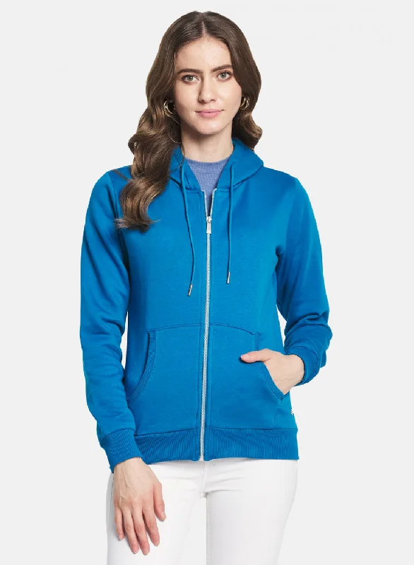 Crazy Discounts Inside!Women Blue Solid Sweatshirt