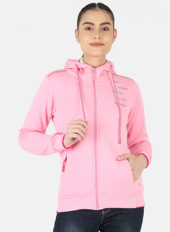 Your Wallet Will Thank You!Women Pink Printed Sweatshirt