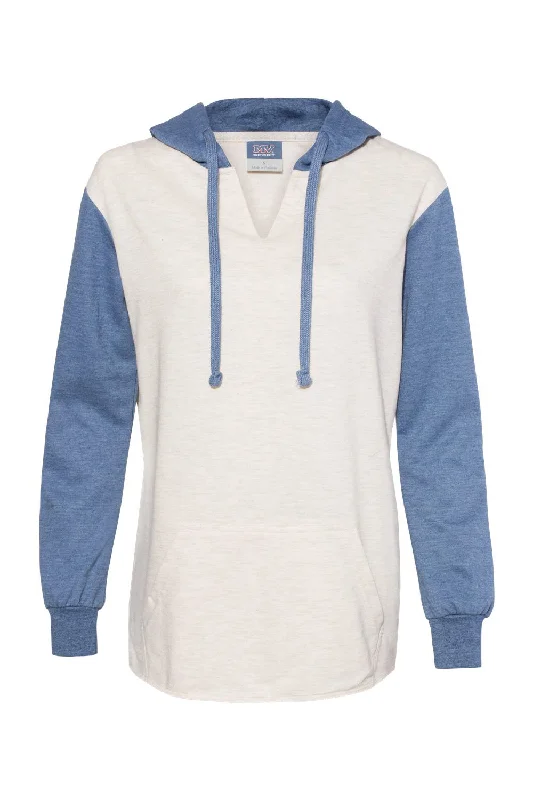 Price Drop Alert!Price Drop Alert!MV Sport Womens French Terry Colorblock Hooded Sweatshirt Hoodie - Stonewashed Blue/Oatmeal - NEW Price Drop Alert!Price Drop Alert!MV Sport Womens French Terry Colorblock Hooded Sweatshirt Hoodie - Stonewashed Blue/Oatmeal - NEW