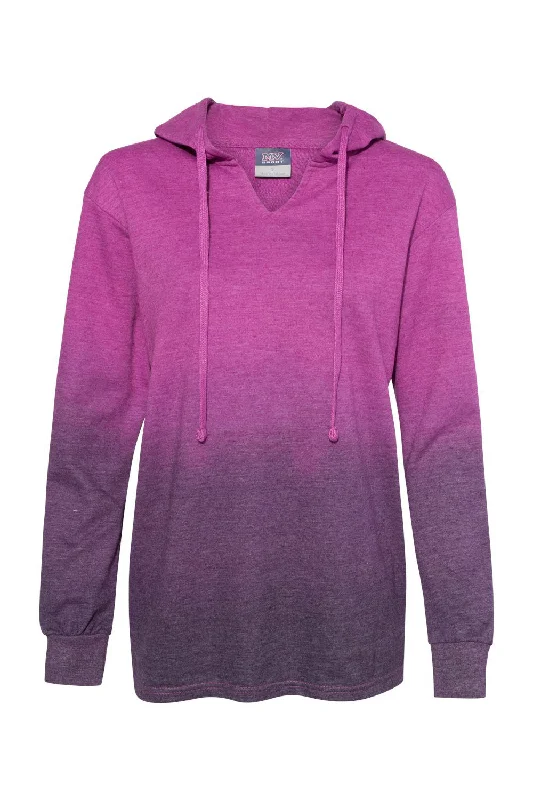 The Best Sale of the Year!The Best Sale of the Year!MV Sport Womens French Terry Ombre Hooded Sweatshirt Hoodie - Dragonfruit Pink/Navy Blue - NEW