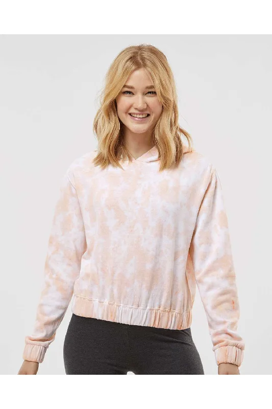 Stock Up and Save!Stock Up and Save!MV Sport Womens Sueded Fleece Tie-Dye Crop Hooded Sweatshirt Hoodie - Cameo Pink - NEW Stock Up and Save!Stock Up and Save!MV Sport Womens Sueded Fleece Tie-Dye Crop Hooded Sweatshirt Hoodie - Cameo Pink - NEW