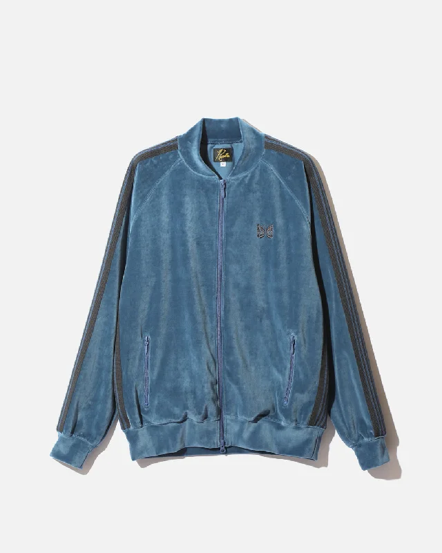 Amazing Prices You Can’t Resist!Amazing Prices You Can’t Resist!Needles R.C. Track Jacket - C/PE Velour - Smoke Blue Amazing Prices You Can’t Resist!Amazing Prices You Can’t Resist!Needles R.C. Track Jacket - C/PE Velour - Smoke Blue
