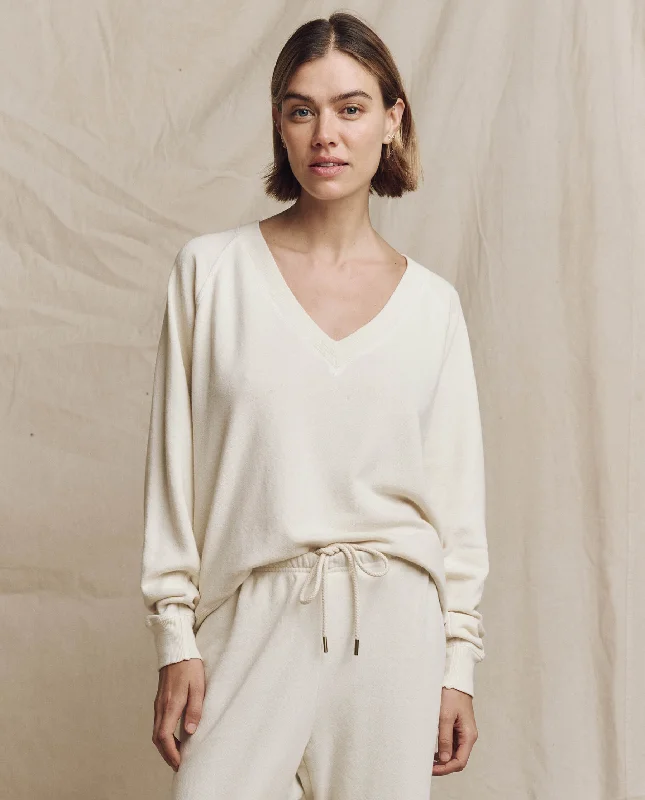 Snag the Best Prices Now!Snag the Best Prices Now!The V-Neck Sweatshirt. -- Washed White Snag the Best Prices Now!Snag the Best Prices Now!The V-Neck Sweatshirt. -- Washed White