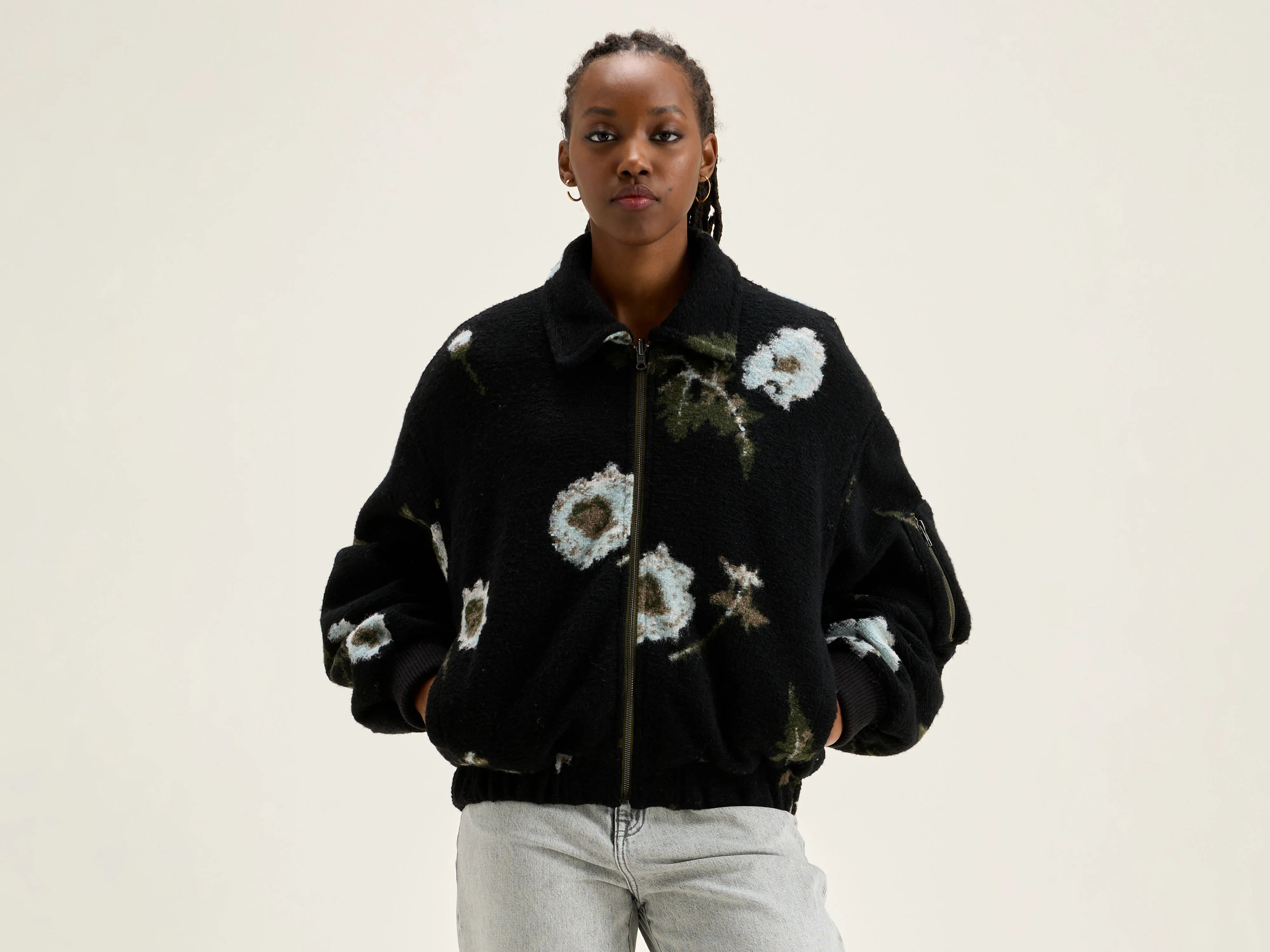 Steals and Deals Await!Steals and Deals Await!Asher bomber-style sweatshirt (242 / W / COMBO A)