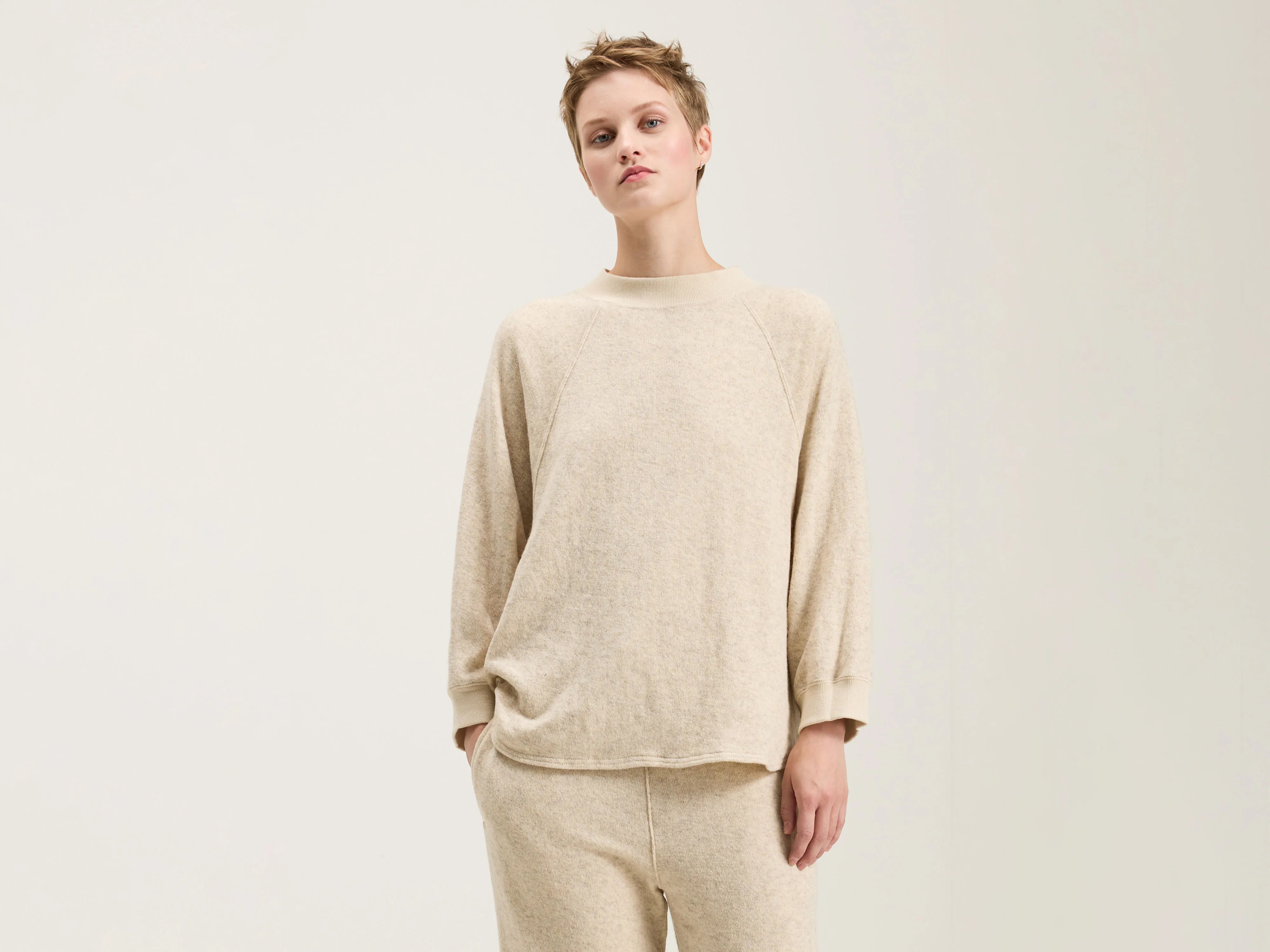 Don’t Wait – Deals Won’t Last!Don’t Wait – Deals Won’t Last!Eco Binding Jersey Smock Tee (242 / W / BEIGE)