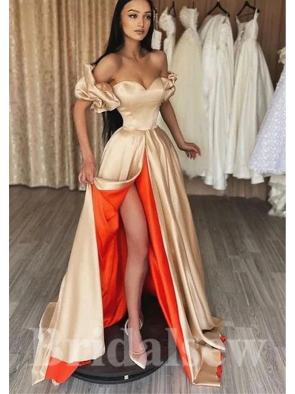 Hottest Discounts of the Year!Hottest Discounts of the Year!A-line Gorgeous Satin Champagne Elegant Puffy Sleeves Long Women Evening Prom Dresses PD705 Hottest Discounts of the Year!Hottest Discounts of the Year!A-line Gorgeous Satin Champagne Elegant Puffy Sleeves Long Women Evening Prom Dresses PD705