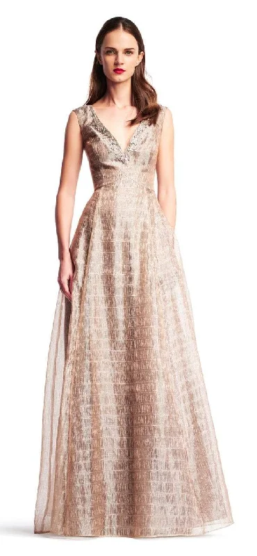 Steals and Deals Await!Steals and Deals Await!Aidan Mattox - Bead Embellished V-Neck A-Line Evening Gown MD1E200878 - 1 pc Sepia in Size 0 Available Steals and Deals Await!Steals and Deals Await!Aidan Mattox - Bead Embellished V-Neck A-Line Evening Gown MD1E200878 - 1 pc Sepia in Size 0 Available