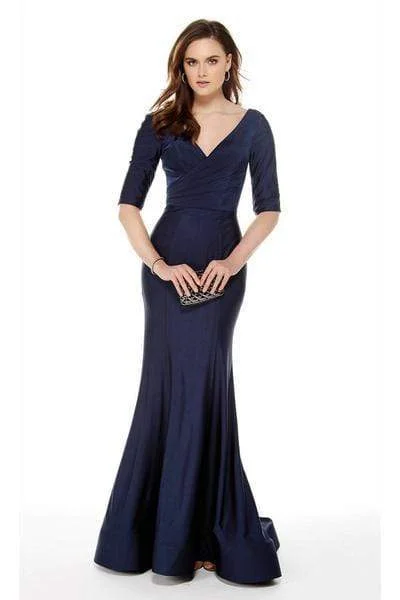 Stock Up and Save!Stock Up and Save!Alyce Paris - 27016 Half Sleeves V Neck Mermaid Evening Dress - 1 pc Navy In Size 14 Available Stock Up and Save!Stock Up and Save!Alyce Paris - 27016 Half Sleeves V Neck Mermaid Evening Dress - 1 pc Navy In Size 14 Available