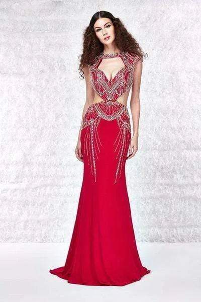 Find Your Perfect Deal Today!Find Your Perfect Deal Today!Angela & Alison - Jeweled Trumpet Dress 61171 - 1 pc Hot Red In Size 6 Available