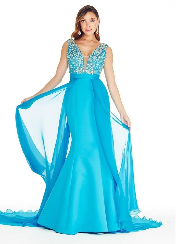 Shop Today, Save Tomorrow!Shop Today, Save Tomorrow!Ashley Lauren Plunging Evening Dress with Overskirt 1277 - 1 pc Turquoise in Size 2 Available Shop Today, Save Tomorrow!Shop Today, Save Tomorrow!Ashley Lauren Plunging Evening Dress with Overskirt 1277 - 1 pc Turquoise in Size 2 Available