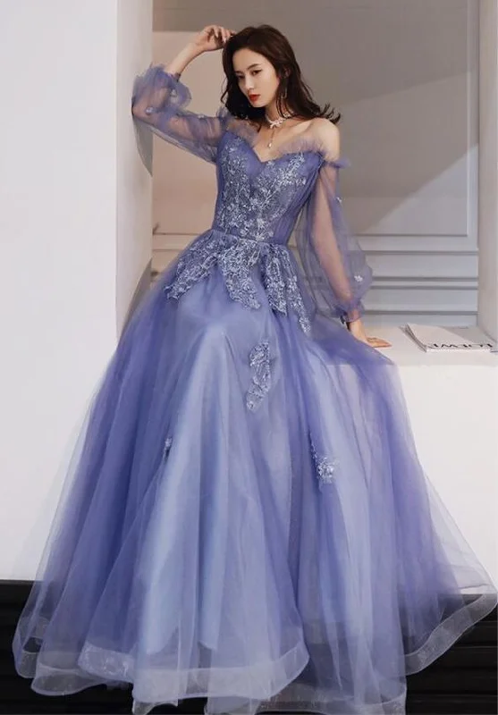 Don’t Wait – Shop Today!Don’t Wait – Shop Today!Blue Purple Tulle Long Sleeves Lace Applique Formal Gown, Blue-Purple Evening Dress Prom Dress cg21874 Don’t Wait – Shop Today!Don’t Wait – Shop Today!Blue Purple Tulle Long Sleeves Lace Applique Formal Gown, Blue-Purple Evening Dress Prom Dress cg21874