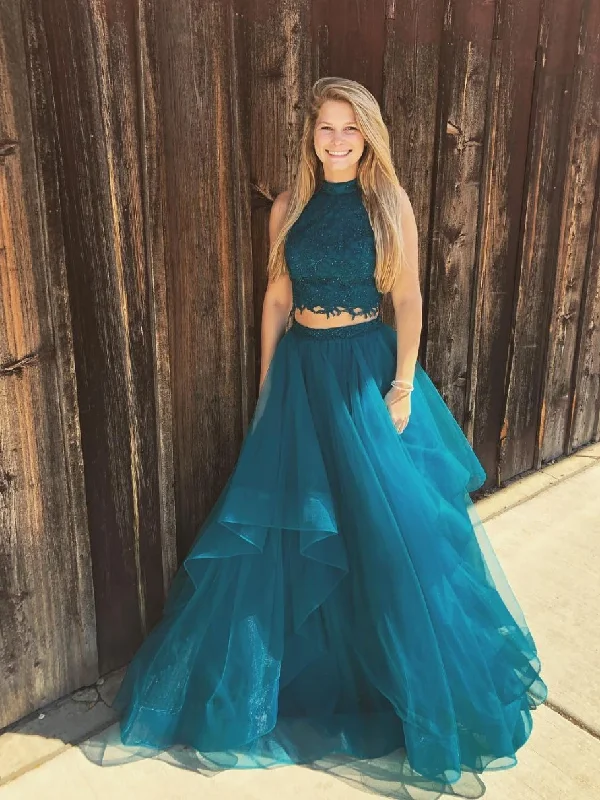 Mega Sale Happening Now!Mega Sale Happening Now!Green two pieces lace tulle long prom dress green evening dress   cg21866