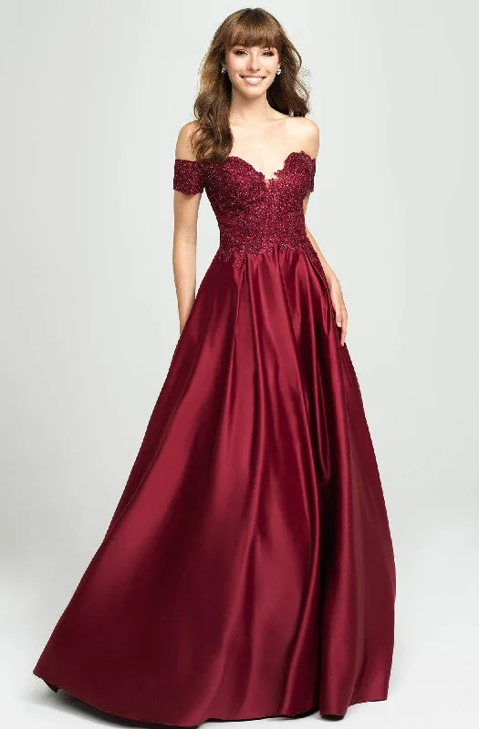 Get the Best for Less!Get the Best for Less!Madison James - Beaded Appliqued Off Shoulder Satin A-Line Gown 19-102 - 1 pc White In Size 08 Available Get the Best for Less!Get the Best for Less!Madison James - Beaded Appliqued Off Shoulder Satin A-Line Gown 19-102 - 1 pc White In Size 08 Available