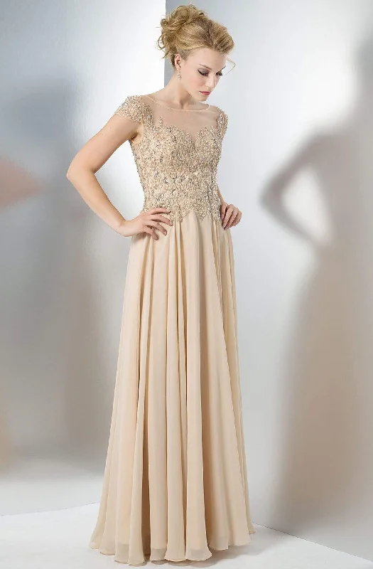 Massive Price Cuts!Massive Price Cuts!Marsoni by Colors - Cap Sleeve Beaded Illusion Chiffon Long Dress M108 - 1 pc Champagne In Size 20 Available Massive Price Cuts!Massive Price Cuts!Marsoni by Colors - Cap Sleeve Beaded Illusion Chiffon Long Dress M108 - 1 pc Champagne In Size 20 Available