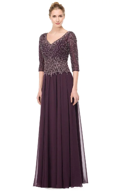 Today’s Deals, Tomorrow’s Regrets!Today’s Deals, Tomorrow’s Regrets!Marsoni by Colors - M165 Illusion Lattice Motif A-Line Gown