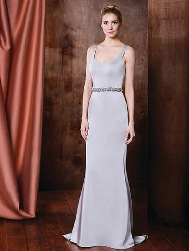 Exclusive Savings This Week!Exclusive Savings This Week!Marsoni by Colors Bejeweled V-Neck Sheath Dress M208 - 1 pc Silver In Size 8 Available