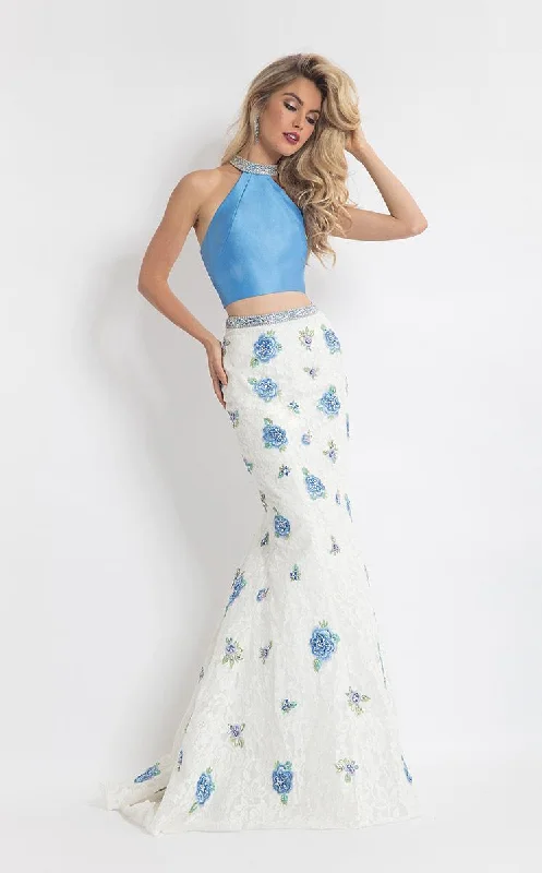 The Best Sale of the Year!The Best Sale of the Year!Rachel Allan - Lace Floral Mermaid Dress 6050 - 1 pc Periwinkle/White In Size 4 Available