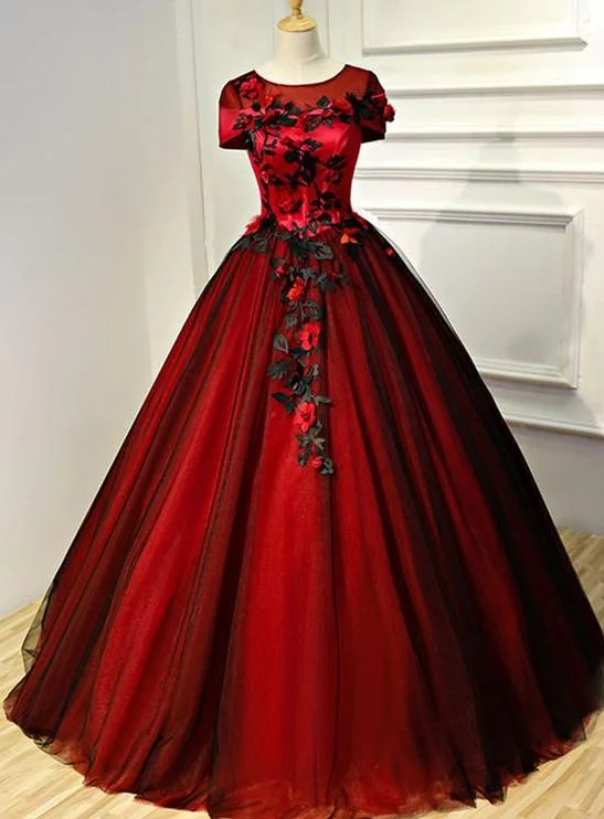 Special Offer – Act Fast!Special Offer – Act Fast!Red and Black Flowers Cap Sleeves Ball Gown Sweet 16 Dress, Princess Long Formal prom Dress cg21924 Special Offer – Act Fast!Special Offer – Act Fast!Red and Black Flowers Cap Sleeves Ball Gown Sweet 16 Dress, Princess Long Formal prom Dress cg21924