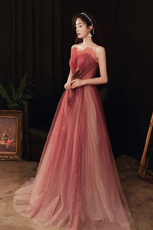 Every Deal is a Steal!Every Deal is a Steal!Shiny Tulle Sequins Long Prom Dress A Line Evening Dress   cg21961