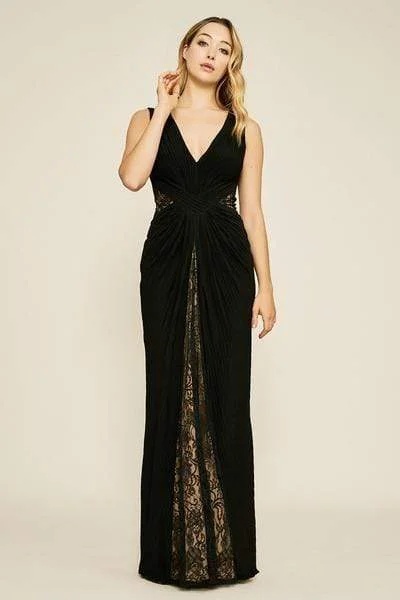 Shop More, Spend Less!Shop More, Spend Less!Tadashi Shoji - Lace Applique Plunging V-neck Sheath Dress - 1 pc Black/Nude In Size 18 Available Shop More, Spend Less!Shop More, Spend Less!Tadashi Shoji - Lace Applique Plunging V-neck Sheath Dress - 1 pc Black/Nude In Size 18 Available
