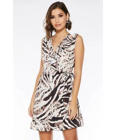 Get the Best for Less!Animal Print Wrap Dress