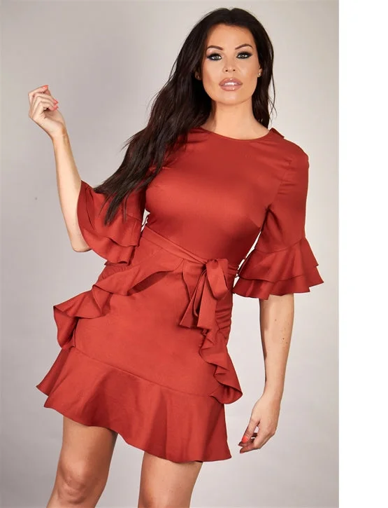 Don't Miss Out!Don't Miss Out!Brown Skater Dress