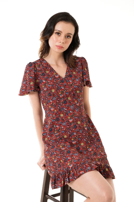 Your Exclusive Offer Awaits!Your Exclusive Offer Awaits!Camellia Front Overlap Detail Short Dress Your Exclusive Offer Awaits!Your Exclusive Offer Awaits!Camellia Front Overlap Detail Short Dress