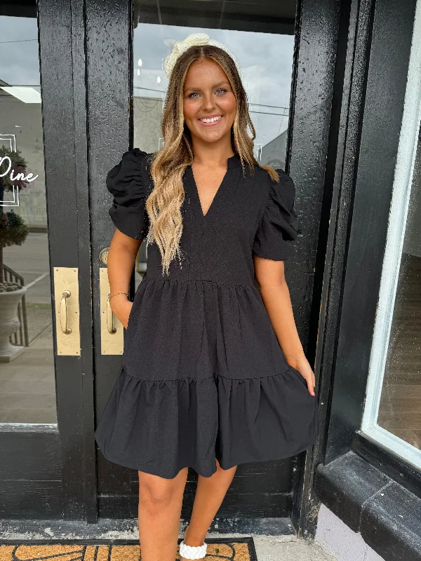 Today Only – Don’t Miss It!Today Only – Don’t Miss It!Black puff sleeve dress