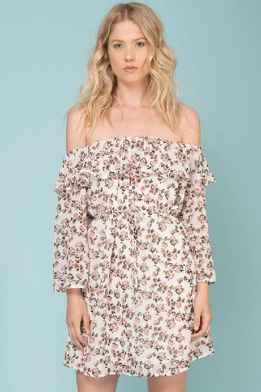 Hurry, Sale Ends Soon!Hurry, Sale Ends Soon!Emmie Floral Brunch Day Dress White