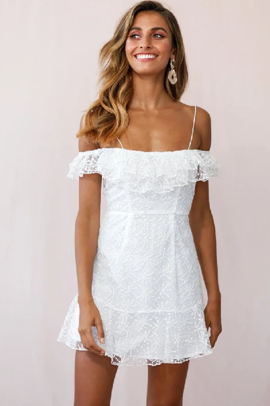 Don't Miss Out!Don't Miss Out!Enchanted Fine Mesh Frill Dress White