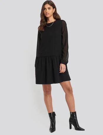 Steals and Deals Await!Steals and Deals Await!Flounce Low Waist Dress Black
