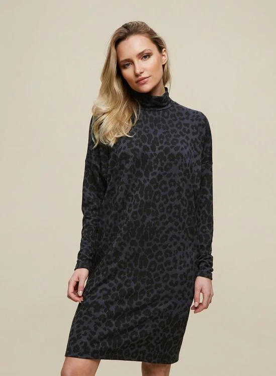 Score Big Savings Today!Score Big Savings Today!Leopard Ponte Batwing Dress