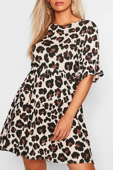 Get the Best for Less!Get the Best for Less!Leopard Print Smock Dress Top